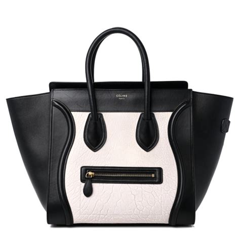 celine mini black and white|CELINE Elephant Calfskin Mini Bi.